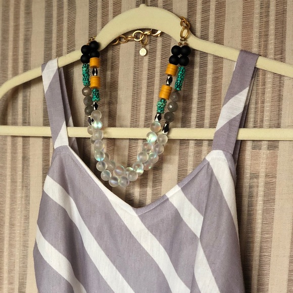 Gorgeous True Vintage 70s Striped Sundress - Picture 3 of 3